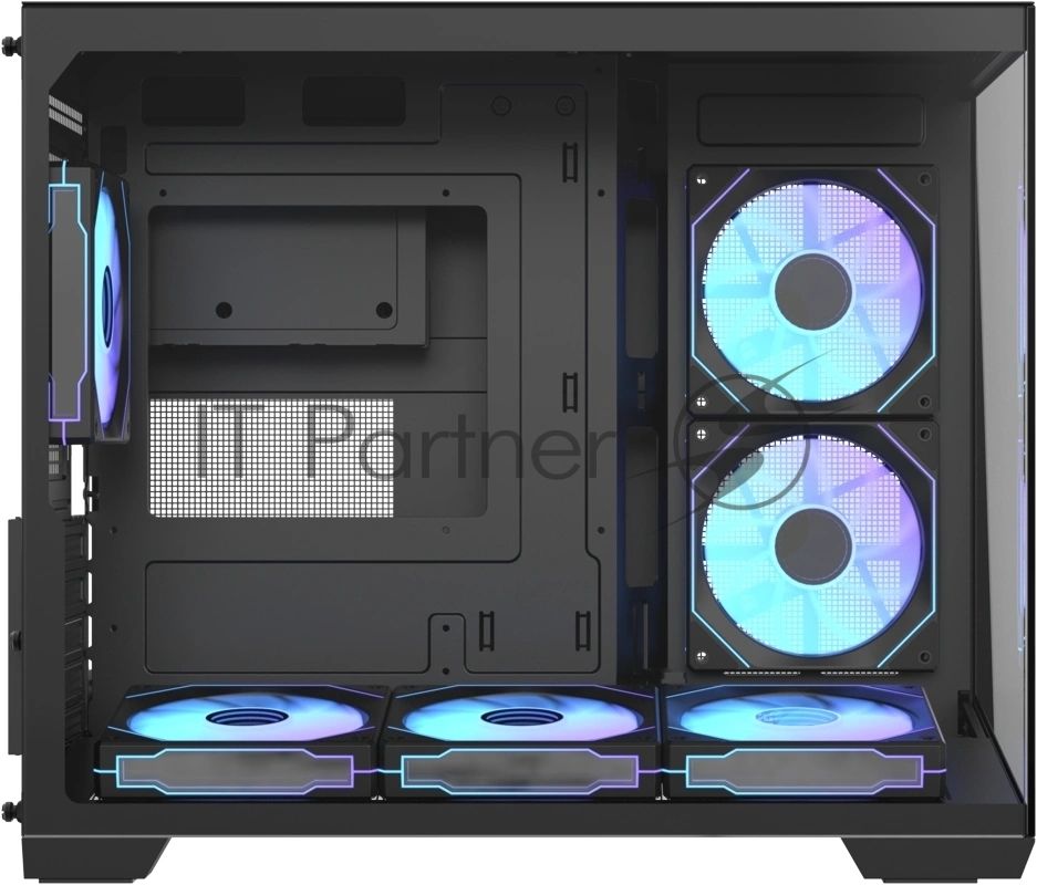 Корпус Formula Crystal Z4M черный без БП mATX 9x120mm 1xUSB3.0 audio bott PSU