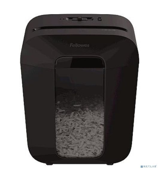 Шредер Fellowes PowerShred LX50 черный (секр.P-4)/перекрестный/9лист./17лтр./скрепки/скобы/пл.карты