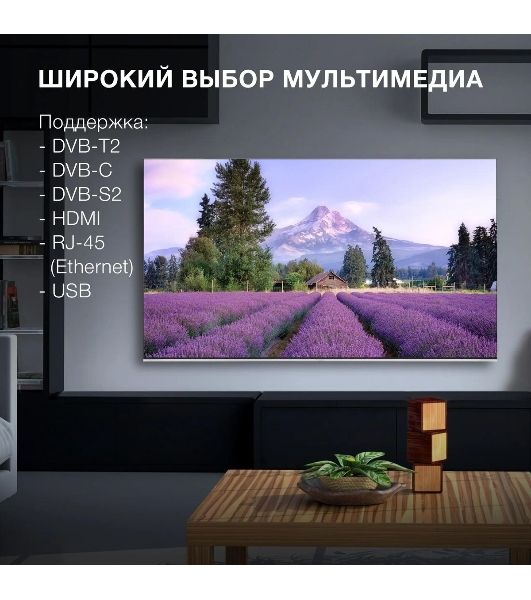 Телевизор Hyundai 65" H-LED65QBU7500 черный UHD QLED 60Hz Smart TV