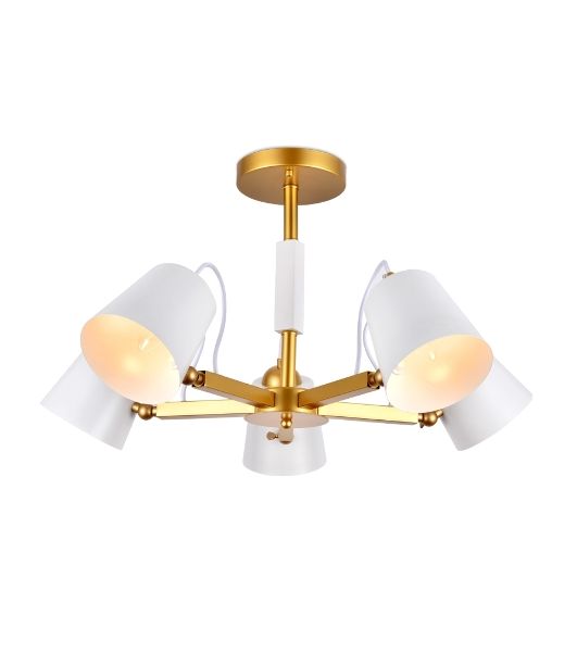 Светильник Ambrella light TR3101/5 WH/GD белый/золото E14 max 40W D680*370
