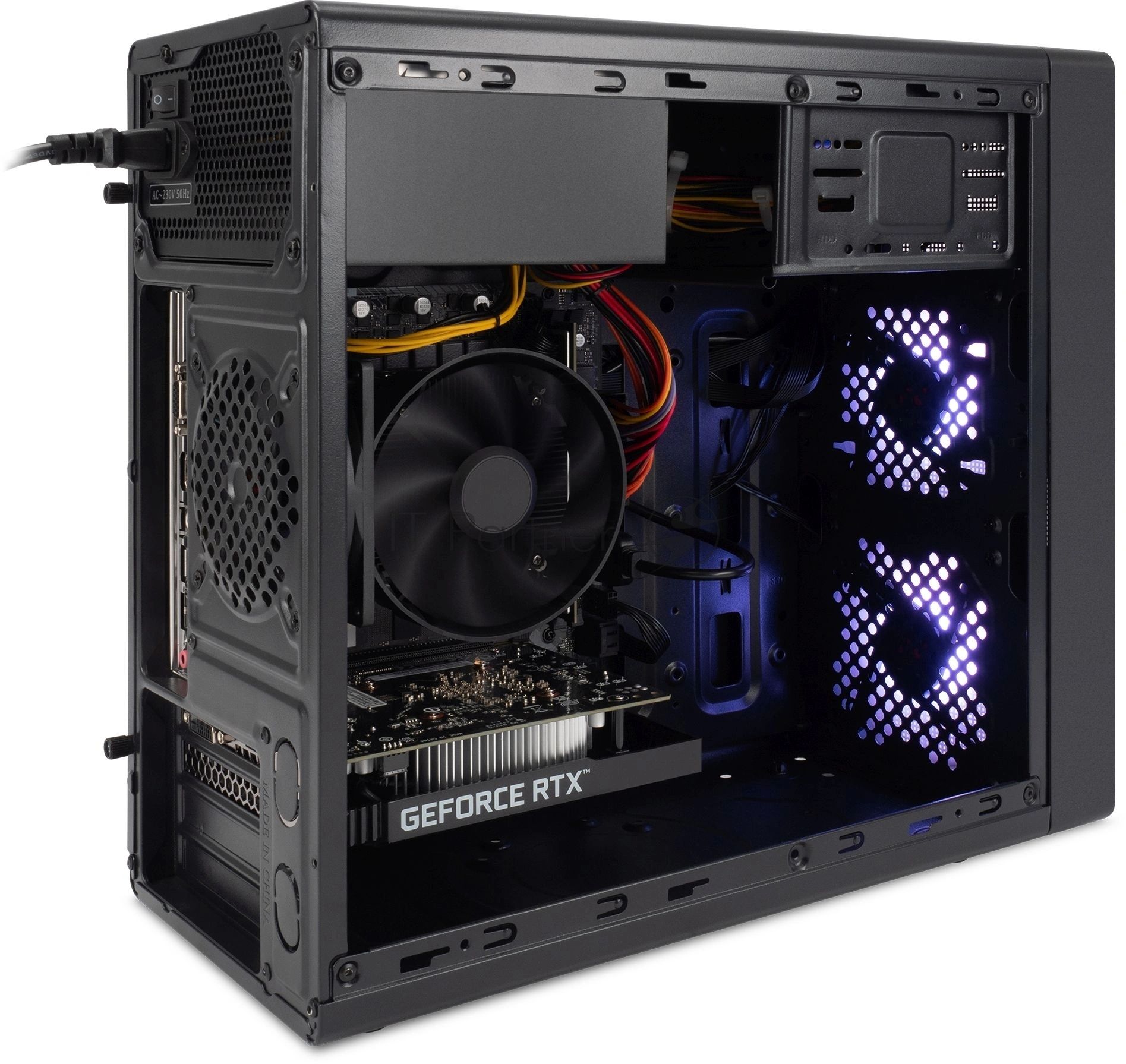 Компьютер IRU Tactio 310H6SEA MT i3 14100F (3.5) 16Gb SSD512Gb RTX3050 8Gb без ОС GbitEth 500W черный (RUS) (2195796)