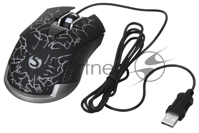 Мышь проводная SunWind SW-M705G черный, 3600 dpi, USB, кнопки - 6