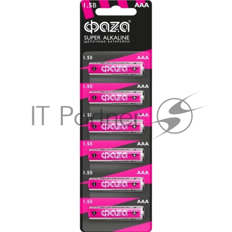 Элемент питания JazzWay LR03 (AAA) ФАZА Super Alkaline блистер, 6 шт.