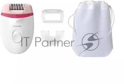 Эпилятор Philips BRE255/00 скор.:2 насад.:2 от электр.сети белый/красный