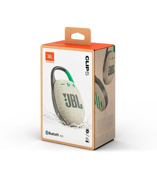 Колонка портативная JBL Clip 5 песочный 7W Mono BT 10м 1400mAh