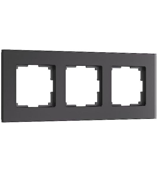 Рамка на 3 поста Senso (черный, стекло soft-touch) W0033108