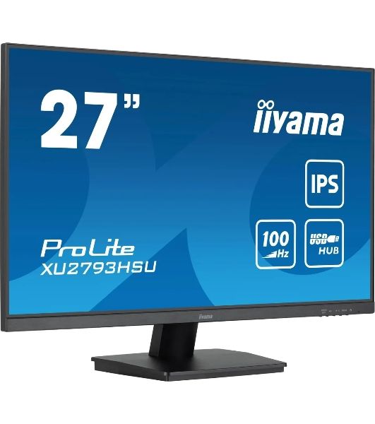 Монитор 27" Iiyama ProLite XU2793HSU-B6 IPS 1920x1080, 100 Гц, 1 мс, 16:9, 250 кд/м2, 1xHDMI, 1хDP, 2xUSB, 1x3.5 мм, черный
