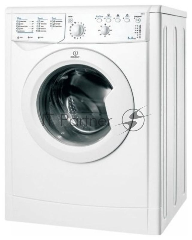 Стиральная машина Indesit IWSC 6105 белый, загрузка фронтальная 6 кг, 1000 об/мин., класс: А