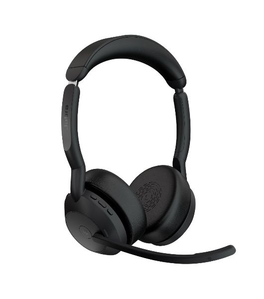 Гарнитура Jabra Evolve2 55 чёрный, беспроводная, Bluetooth, до 18 ч + стойка