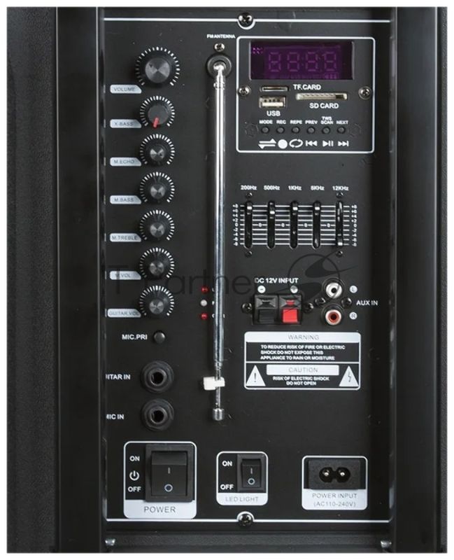 Колонка Eltronic 12" динамик 2шт/12" с TWS черный