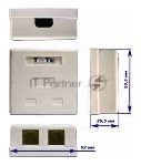 Розетка TWT (TWT-SM2-4512-WH) настенная 1 порт RJ-45 категории 5е и 1 порт RJ-12. UTP. белая