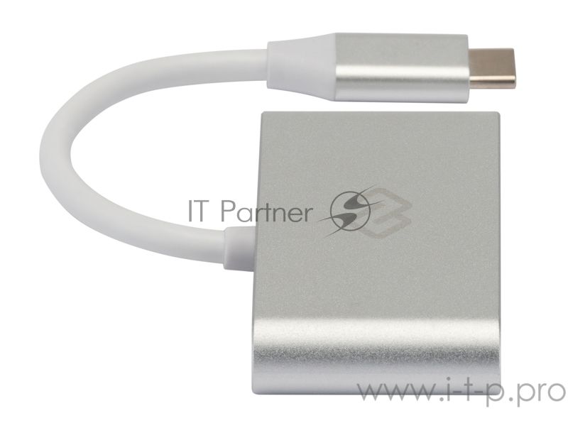 Кард-ридер Digma CR-С2501-S/серебристый/SD/TF/micro-SD/USB Type-C/алюминий