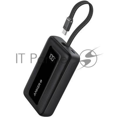 Портативный аккумулятор Anker Power Bank 20K, 30W, Built-In USB-C Cable черный