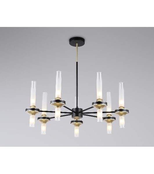 Люстра Ambrella light LH55353/14 BK/CGD/CL черный/золото/прозрачный G9/14 max 30W D750*690