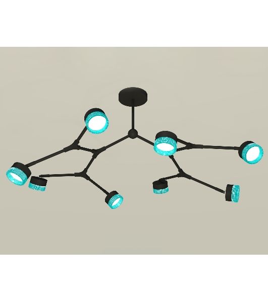 Светильник Ambrella light XB9060202/8 SBK/BL черный песок/голубой GX53 (C9060, N8488)