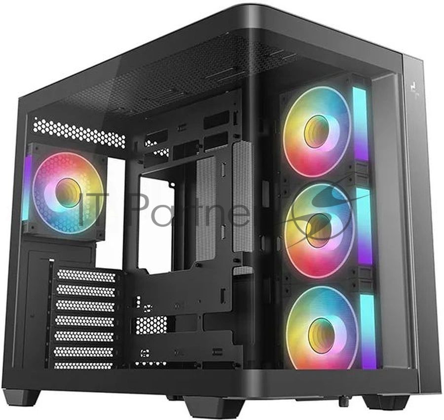 Корпус DeepCool CG530U 4F Black, Midi-Tower, чёрный, 4 x 120 мм