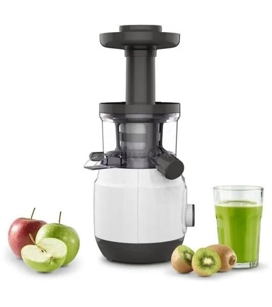 Соковыжималка Moulinex ZU150110 белый/черный, шнековая вертикальная, 150 Вт, 800 мл, электронное, реверс