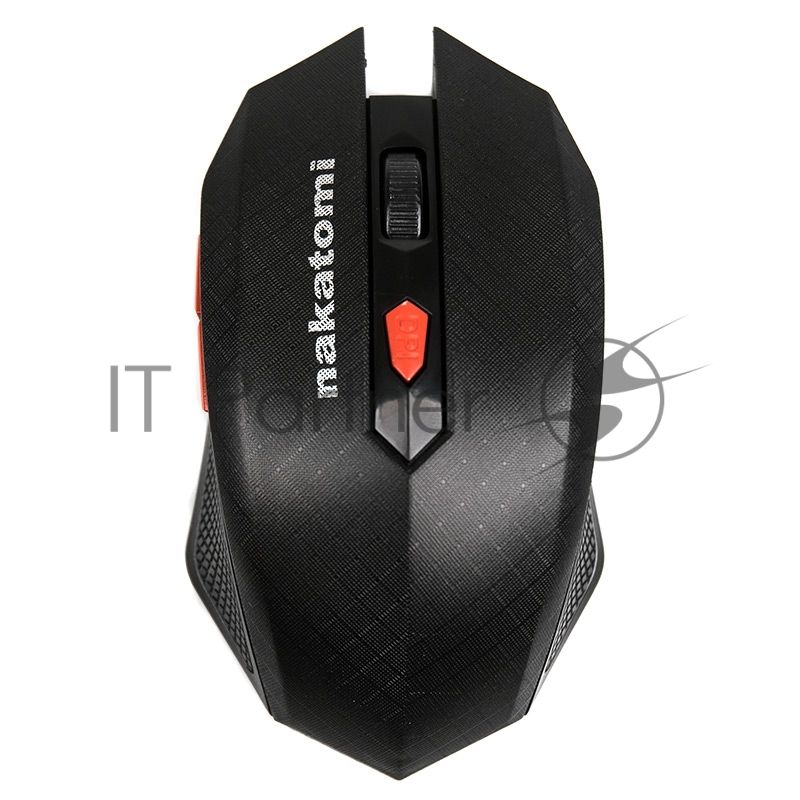 Мышь беспроводная Nakatomi MRON-08U черный, 1600 dpi, радиоканал, USB, кнопки - 6