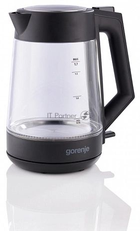 Чайник электрический Gorenje K17OGP 1.7л. черный корпус: стекло