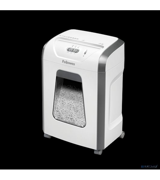 Шредер Fellowes PowerShred 15С белый (секр.P-4) фрагменты 15лист. 19лтр. скрепки скобы пл.карты