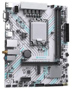 Материнская плата Maxsun B760M GAMING WIFI ICE, LGA 1700, Intel B760, 2xDDR4, 3xSATA, 1xM.2, 1xPCIe 4.0 x16, 1xPCIe x1, 1xVGA, 1xHDMI, 1x1Gb LAN, Wi-Fi 5, Bluetooth 4.2, 2xUSB-A 5Gbps, 4xUSB-A 2.0, 3x3.5 мм, 7.1, белый, mATX