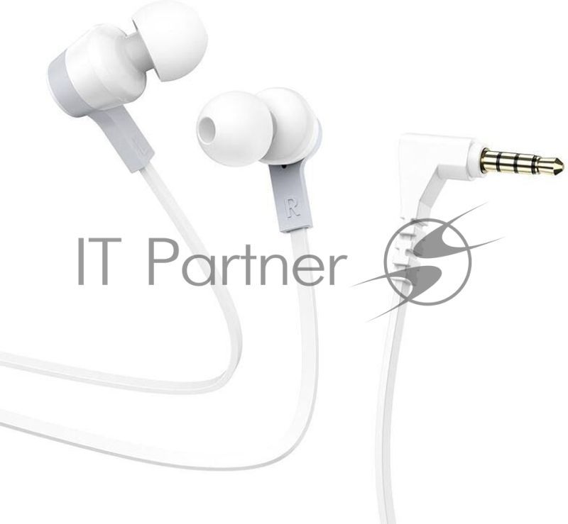 Наушники + микрофон HOCO M86/ Кнопка ответа/ 1.2м/ 3.5 mm jack/ White
