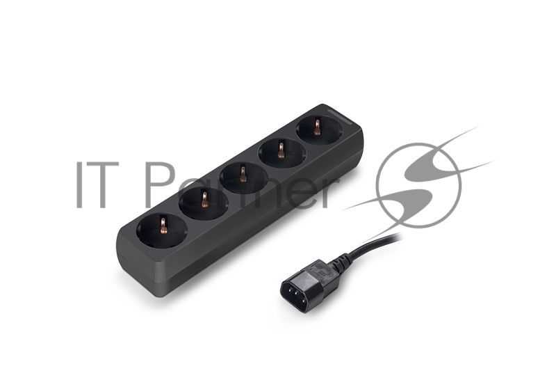 Сетевой фильтр для ИБП ExeGate EX221201RUS SPU-5-1.2B (5 розеток, 1.2м, UPS вилка IEC320-C14, черный)