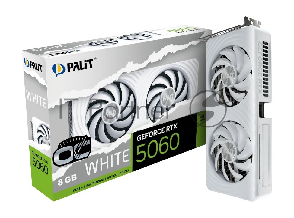 Видеокарта Palit PCIE16 RTX 5060 8Gb PA-RTX 5060 WHITE OC 8Gb белый