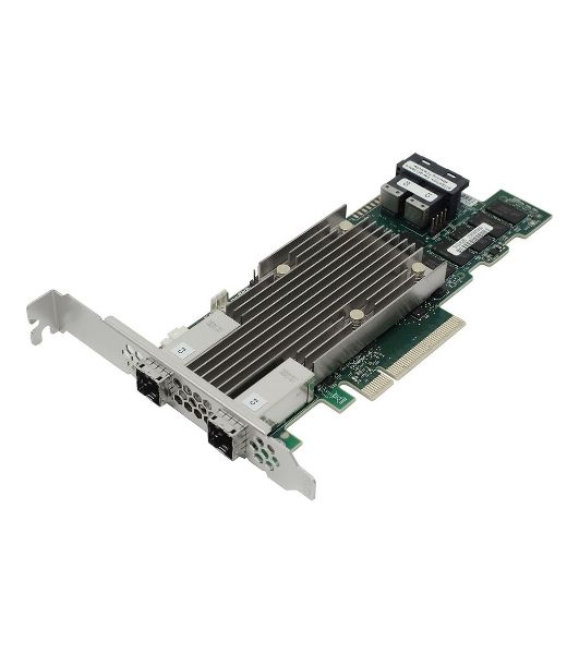 RAID-контроллер Broadcom MegaRAID 9480-8I8e SGL (05-50031-00 / 03-50031-15010) PCIe 3.1 x8 LP, SAS/SATA/NVMe, RAID 0,1,5,6,10,50,60, 16port(2 * int SFF8643 + 2 * ext SFF8644), 4GB Cache, 3516ROC RTL 5 , (003624)