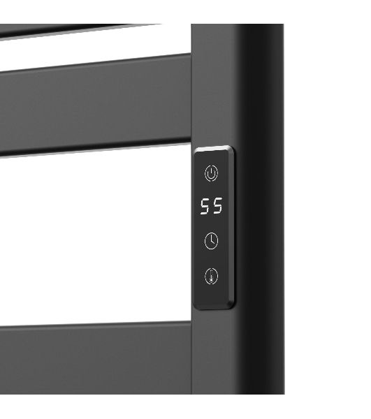 Полотенцесушитель дизайнерский электрический BAU Elite Elegant Black 60х45, подключение справа, черн