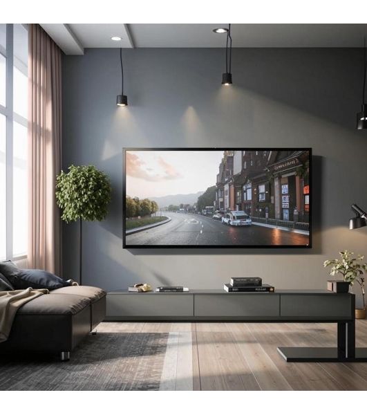 Экран для проектора S'OK SCFRV-236x133G 107" 16:9 на бархатной раме, High Contrast Gray, черная рама
