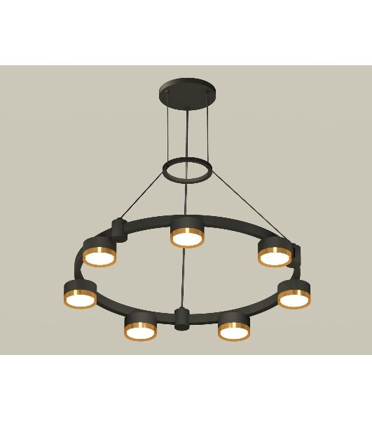 Светильник Ambrella light XR92051502/7 SBK/PYG черный песок/золото желтое полированное GX53 (A9205, C9238, N8124)