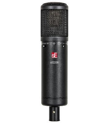 Микрофон конденсаторный sE Electronics SE 2200 20 Гц - 20 кГц, кардиоида, комплектация: металлический поп-фильтр, держатель типа паук, резьбовой переходник на микрофонную стойку