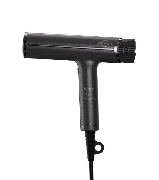 Фен Atvel AirJet HD6 серый, 1200 Вт, компактный, ионизация