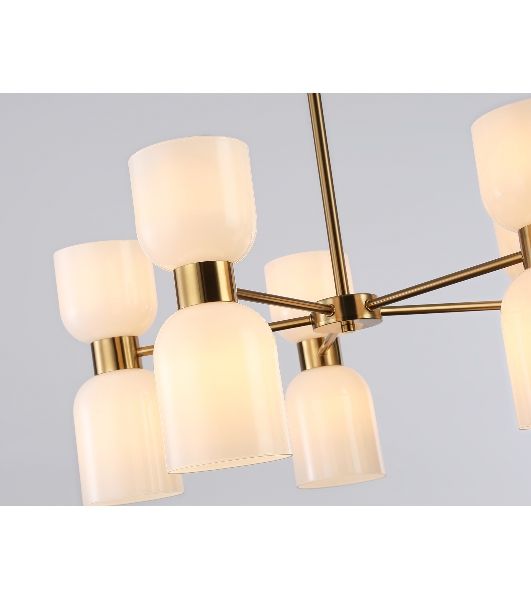 Люстра Ambrella light LH56093/10 BS/FR латунь/белый матовый E14*10 max 40W D700*510