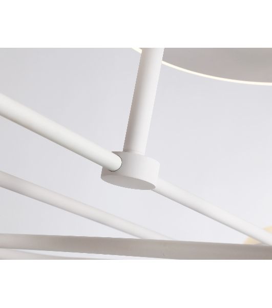 Потолочный светодиодный светильник Ambrella light FL66229/6 WH белый 48W 3000K-6400K+G9/4 880*880*240 (ПДУ ИК)