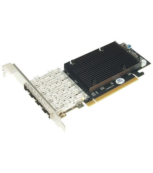 Сетевая карта 25G Quad Port SFP28 PCIe Ethernet Adapter with Intel E810-CAM1 Chipset