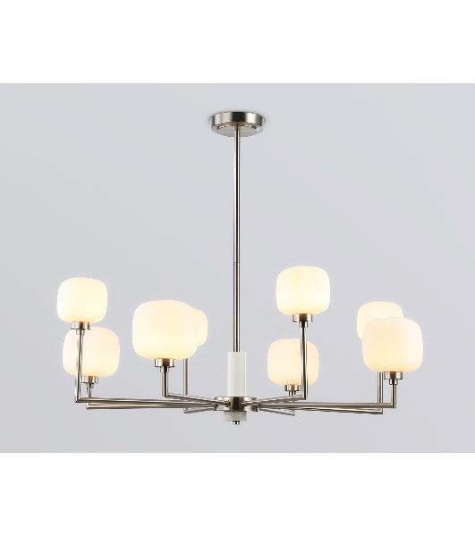 Люстра Ambrella light LH53003/8 SN/FR сатин никель/белый матовый G9*8 max 40W D830*680