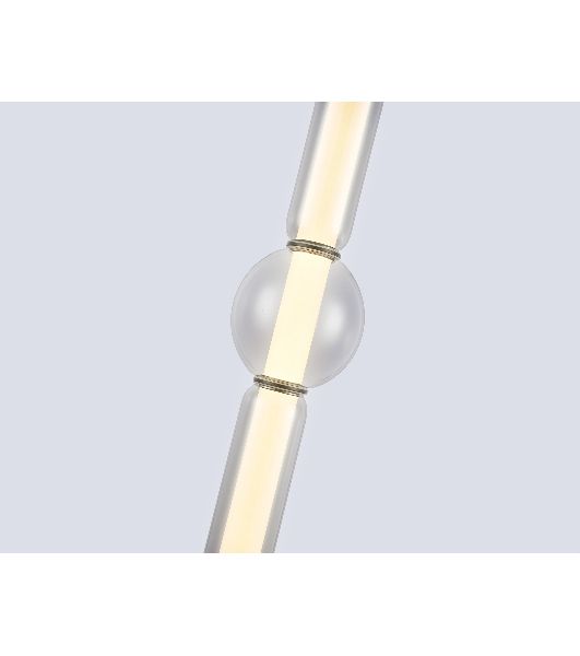 Подвесной светодиодный светильник Ambrella light LH11023 BK/SM черный/дымчатый 17W 3000K D120*520