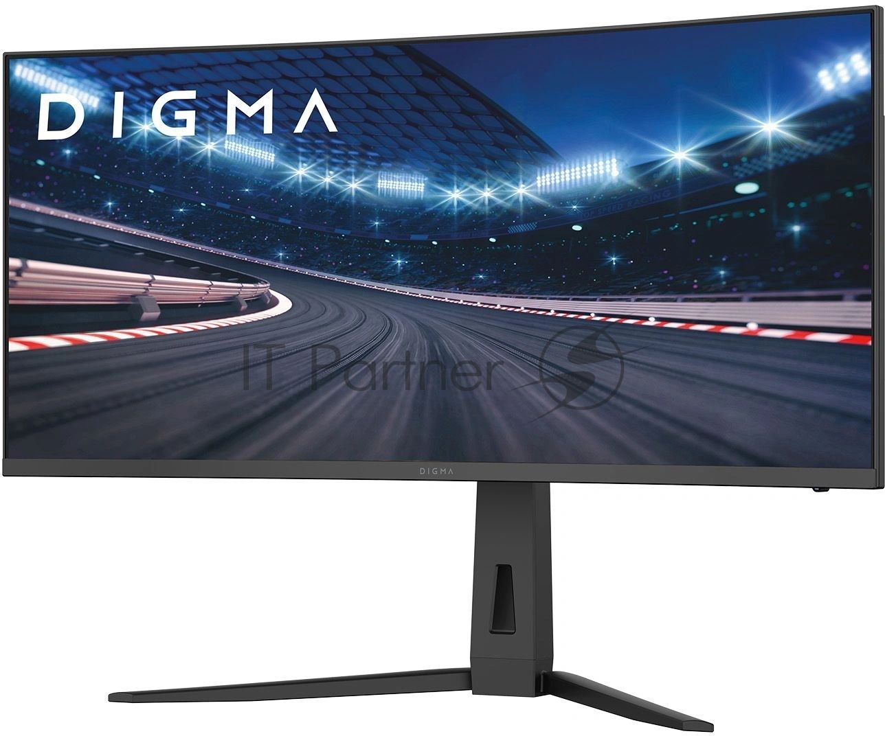 Монитор 34" Digma Overdrive 34A712Q VA 3440x1440, 200 Гц, 1 мс, 21:9, 450 кд/м², изогнутый 1500R, 2xHDMI, 2xDisplayPort, Adaptive-Sync, HDR, Flicker Free, Low Blue Light, черный