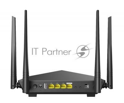 Двухдиапазонный Wi-Fi гигабитный VDSL/ADSL модем-маршрутизатор AX1500, 2,4/5 ГГц, до 1501 Мбит/с Tenda V15