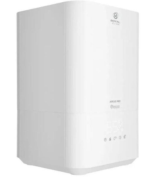 Увлажнитель воздуха Royal Clima RUH-ARP450/5.0E-WT белый, 40 м², 5 л, ультразвуковой, производительность 400 мл/ч, гигростат, сенсорное управление, верхний залив воды