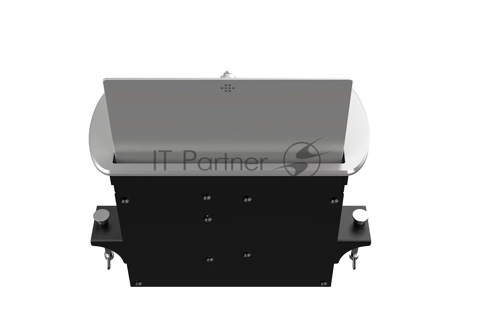 Прямоугольный металлический корпус Wize Pro WRTS-M-6CBOX-S серия M, для модульной системы врезного лючка в стол с убирающейся крышкой для установки до 6 модулей-вставок серии М, серебристый