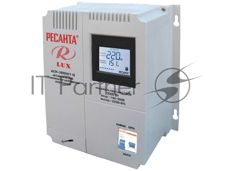 Стабилизатор напряжения Ресанта АСН-3000Н/1-Ц Lux