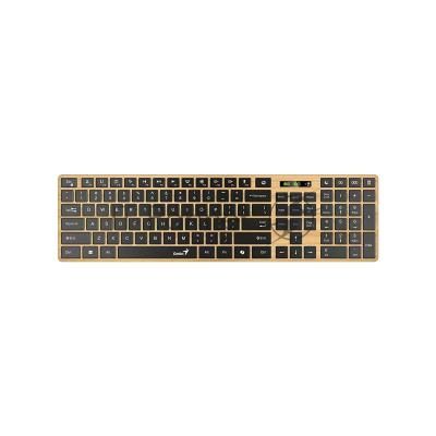 Клавиатура Genius Slimstar 7250BT гибридная, Bluetooth, радиоканал, сосновое дерево/чёрный