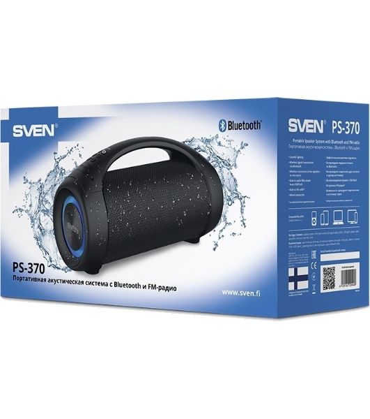 Колонка портативная SVEN АС PS-370 черный 40W 2.0 BT