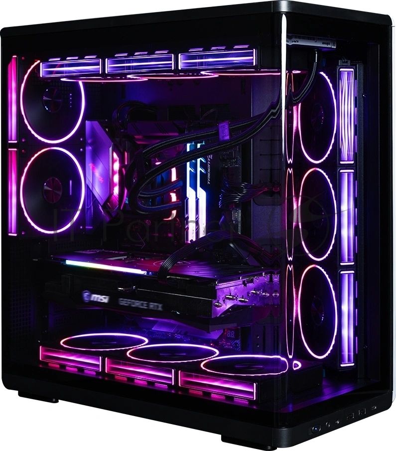 Компьютерный корпус ZALMAN MidTower P60 black (ATX, без БП, 2xUSB 3.0+USB Type C, 5x120мм ARGb) (Zalman P60 Black)