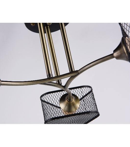 Светильник Ambrella light TR80171/3 SB/BK бронза/черный E27/3 max 40W D600*215