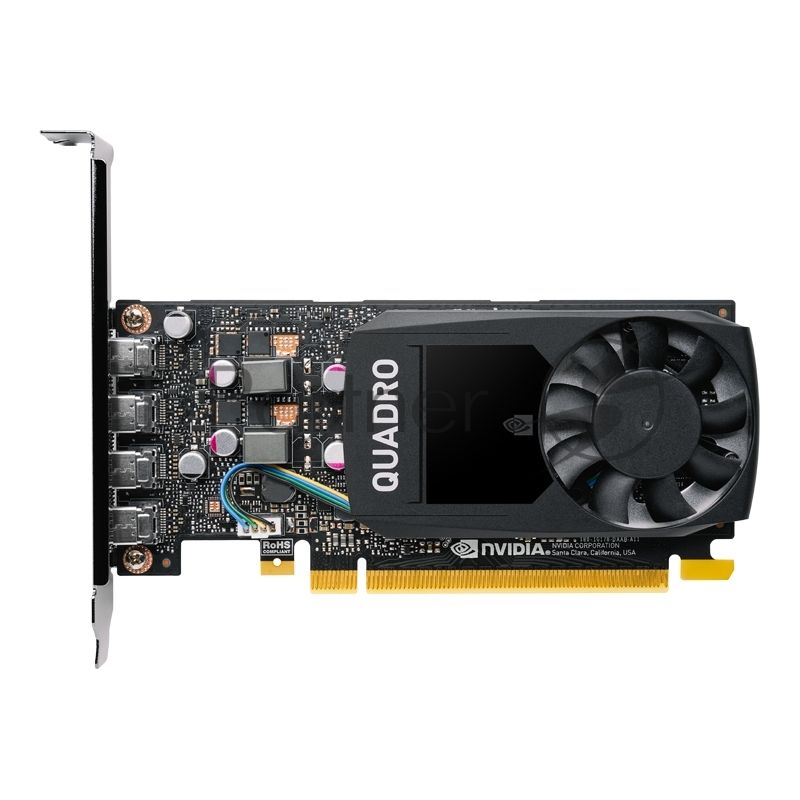 Видеокарта PNY Nvidia Quadro P1000 (GP107GL), 4GB GDDR5/128 bit, PCI Express 3.0 16x (PCI Express 2.x/1.х)