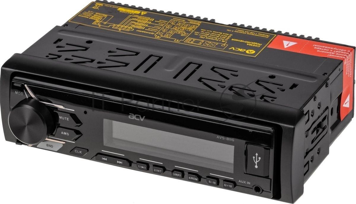 Автомагнитола ACV AVS-811G, 1 DIN, USB Type-A, AUX